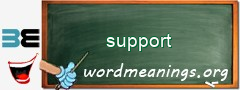 WordMeaning blackboard for support